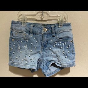 😍Girls Pearl and Diamond 💎 Blue Jean Shorts!!